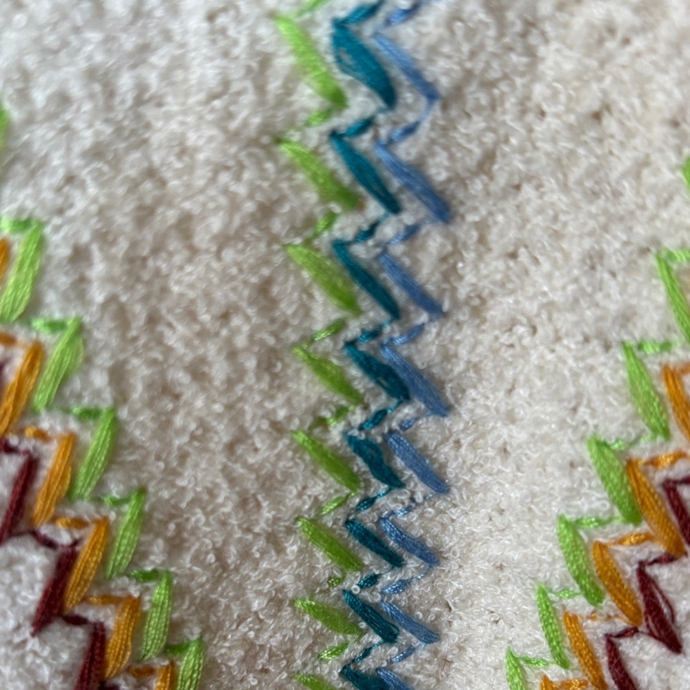 Anthropologie Cream Tank Top with Multicolor Embroidery - Picture 4 of 6